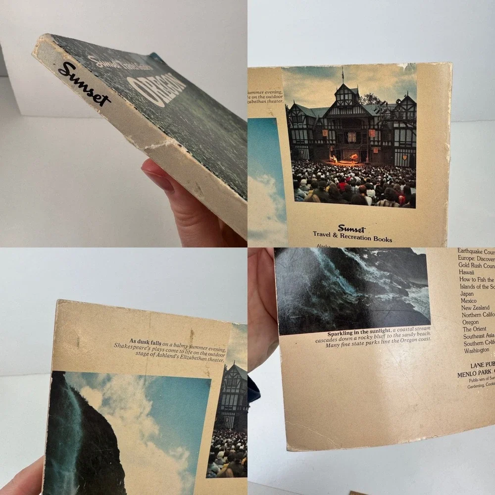 Vtg Softcover‎ Sunset Travel Guide to Oregon USA Book Revised Edition 70s READ